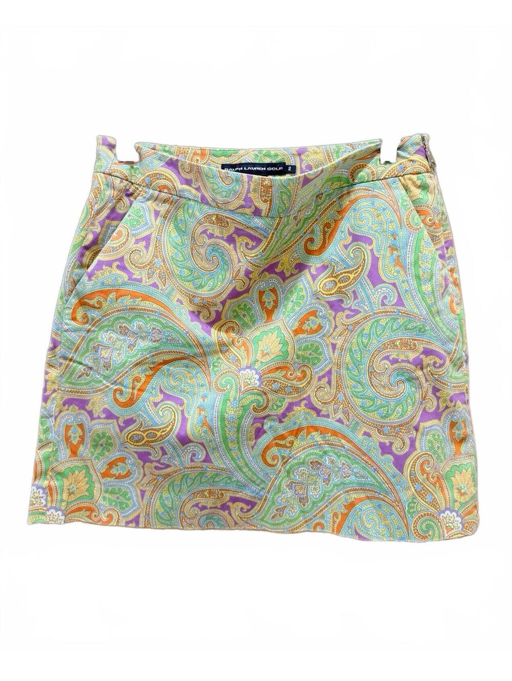 Ralph Lauren Golf Women’s Size 2 Paisley Print Performance Skort Golf Tennis
